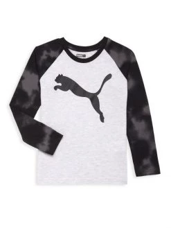 Puma Little Boy's Tie-Dye Big Cat Logo T-Shirt For Kids