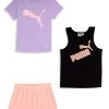 Puma Little Girl’s 3-Piece Logo Jersey T-Shirt, Tank Top & Shorts Set For Kids -Sophia Webster Shoes Shop unnamed file 138