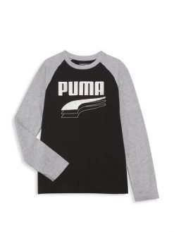 Puma Boy's Bold Rebel Raglan-Sleeve T-Shirt For Kids