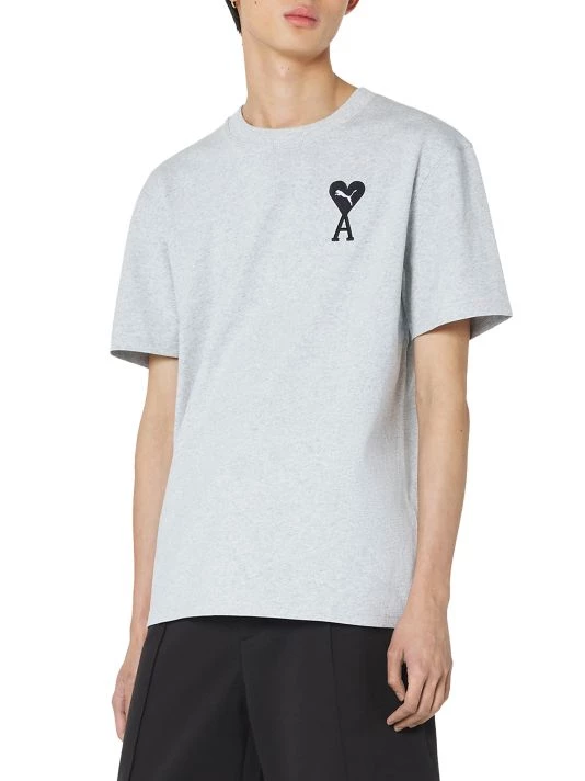 Puma X AMI Logo-Embroidered T-Shirt For Men 3 Puma X AMI Logo-Embroidered T-Shirt For Men