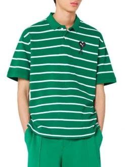 Puma X AMI Striped Polo Shirt For Men