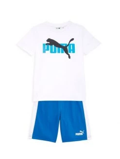 Puma Little Boy's Logo Cotton T-Shirt & Shorts Set For Kids