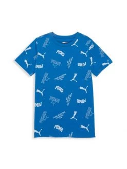 Puma Boy's Logo-Print Cotton T-Shirt For Kids