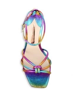 Sophia Webster Flo Flamingo-Heel Rainbow Metallic Leather Sandals -Sophia Webster Shoes Shop unnamed file 611
