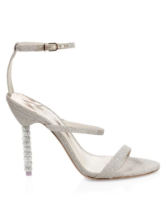 Sophia Webster Rosalind Embellished-Heel Glitter Leather Sandals 3 Sophia Webster Rosalind Embellished-Heel Glitter Leather Sandals
