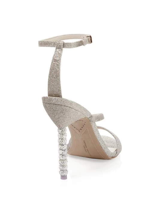 Sophia Webster Rosalind Embellished-Heel Glitter Leather Sandals 5 Sophia Webster Rosalind Embellished-Heel Glitter Leather Sandals - Image 3