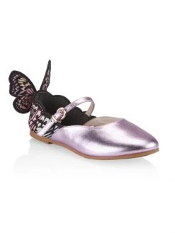 Sophia Webster Little Girl's & Girl's Chiara Embroidered Flats For Kids