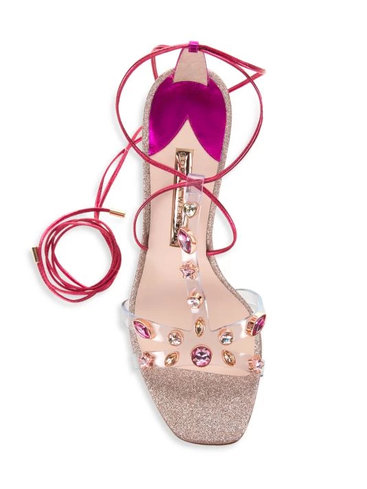 Sophia Webster Camille 100 Glitter Crystal-Embellished Ankle-Wrap Sandals 7 Sophia Webster Camille 100 Glitter Crystal-Embellished Ankle-Wrap Sandals - Image 5