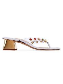 Sophia Webster Camille Embellished Vinyl & Leather Sandals