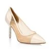 Sophia Webster Jasmine Embellished-Heel Leather & Mesh Pumps