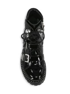 Sophia Webster Ziggy Crystal-Embellished Patent Leather Biker Boots -Sophia Webster Shoes Shop unnamed file 823