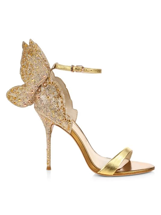 Sophia Webster Chiara Embellished Glitter & Metallic Leather Sandals 3 Sophia Webster Chiara Embellished Glitter & Metallic Leather Sandals