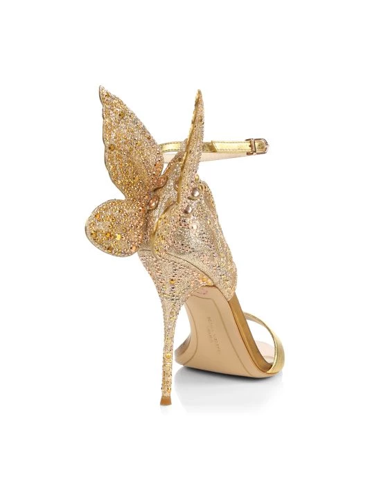 Sophia Webster Chiara Embellished Glitter & Metallic Leather Sandals 5 Sophia Webster Chiara Embellished Glitter & Metallic Leather Sandals - Image 3