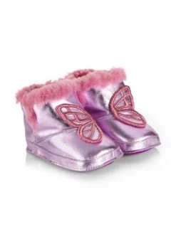 Sophia Webster Baby Girl's Butterfly Metallic Snow Boots For Kids